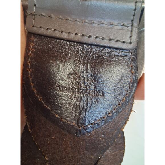 2" Braided  Leather Women's size M/L Chunky Y2K Casual Belt Western Prep Career - Picture 7 of 11
